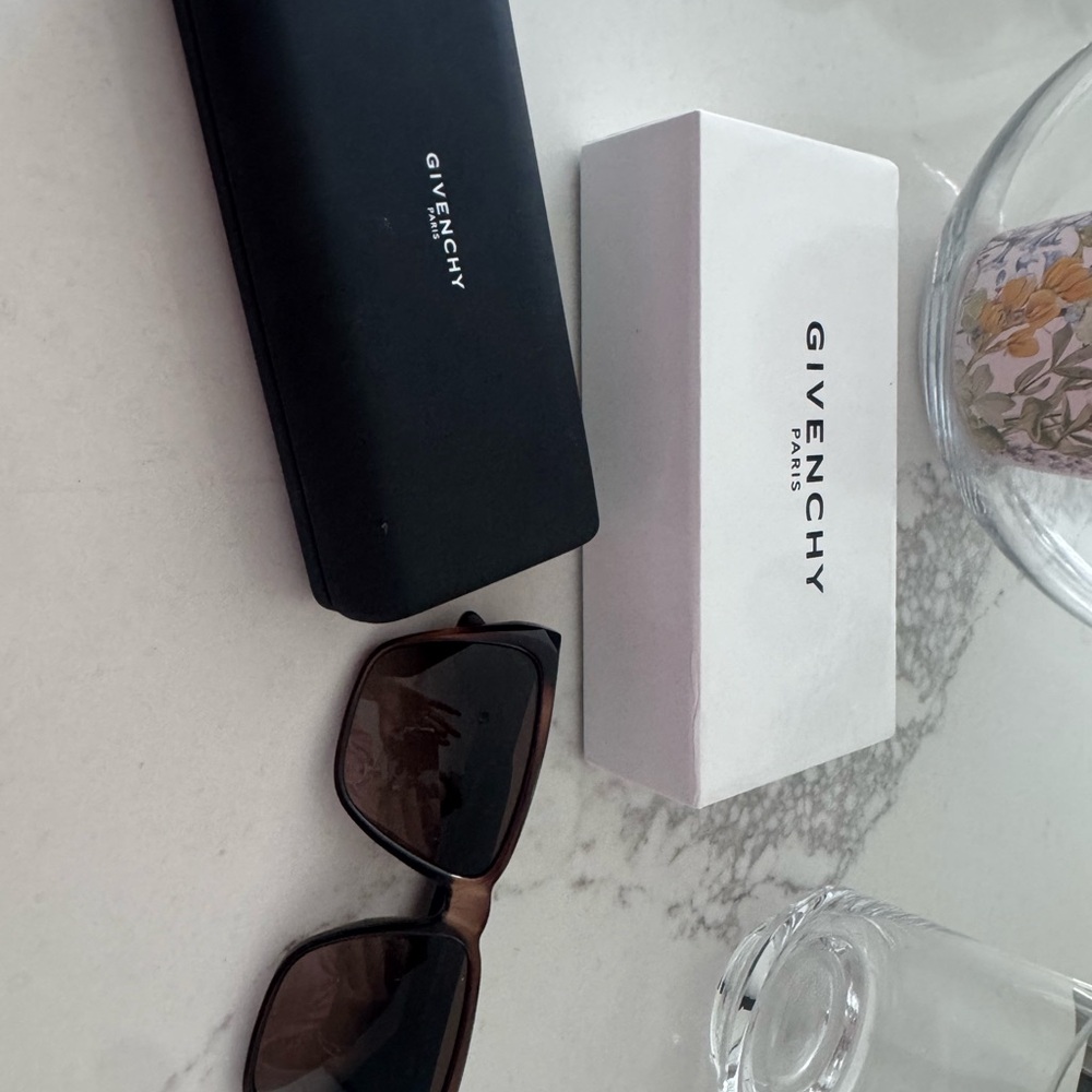 Givenchy Black Sunglasses with White Case